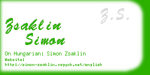 zsaklin simon business card